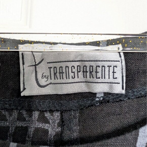 T by Transparente Fish Linen Dress Womens Size XXL Black Italian Lagenlook - Picture 6 of 9